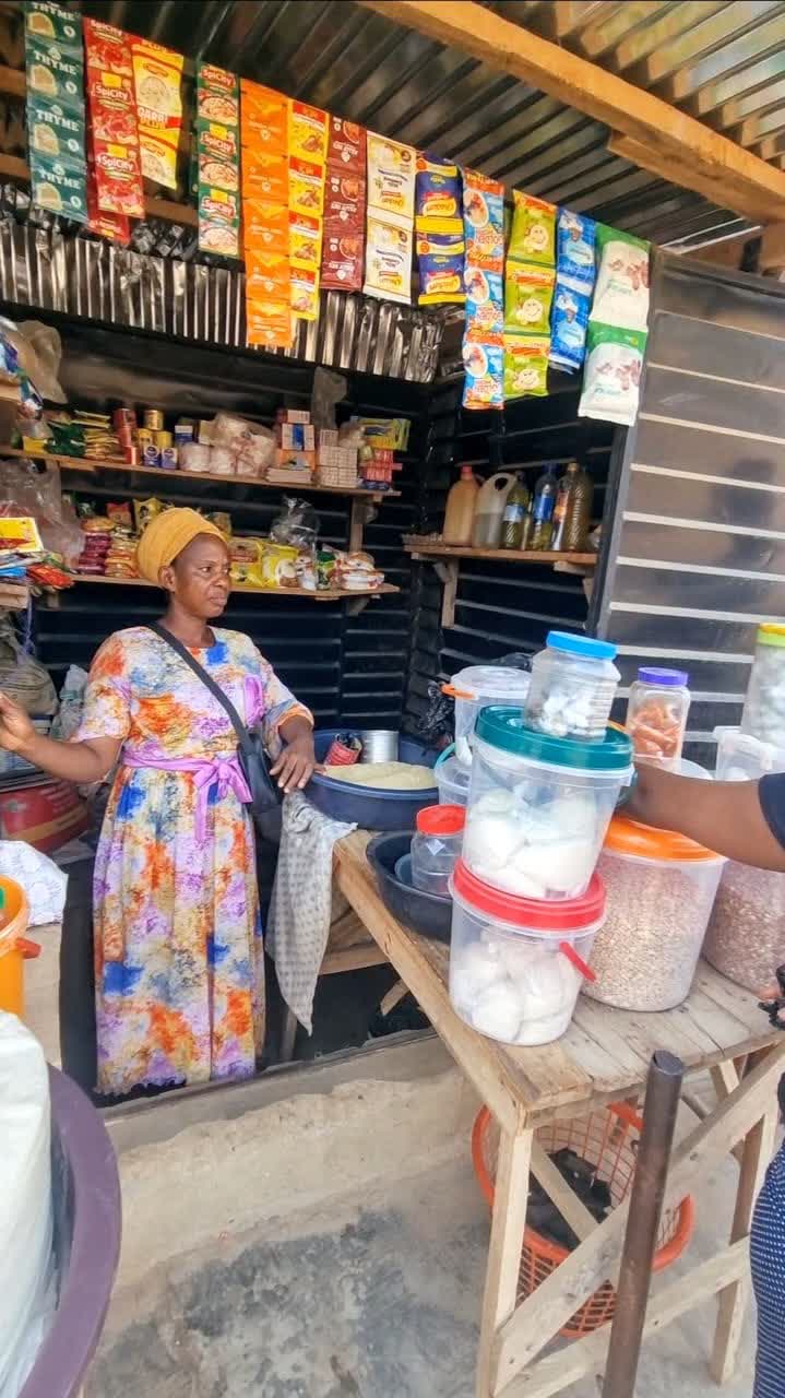 A beneficiary's provisions stall supported through the HABA Hunger Business Start Up program in Lagos, Nigeria