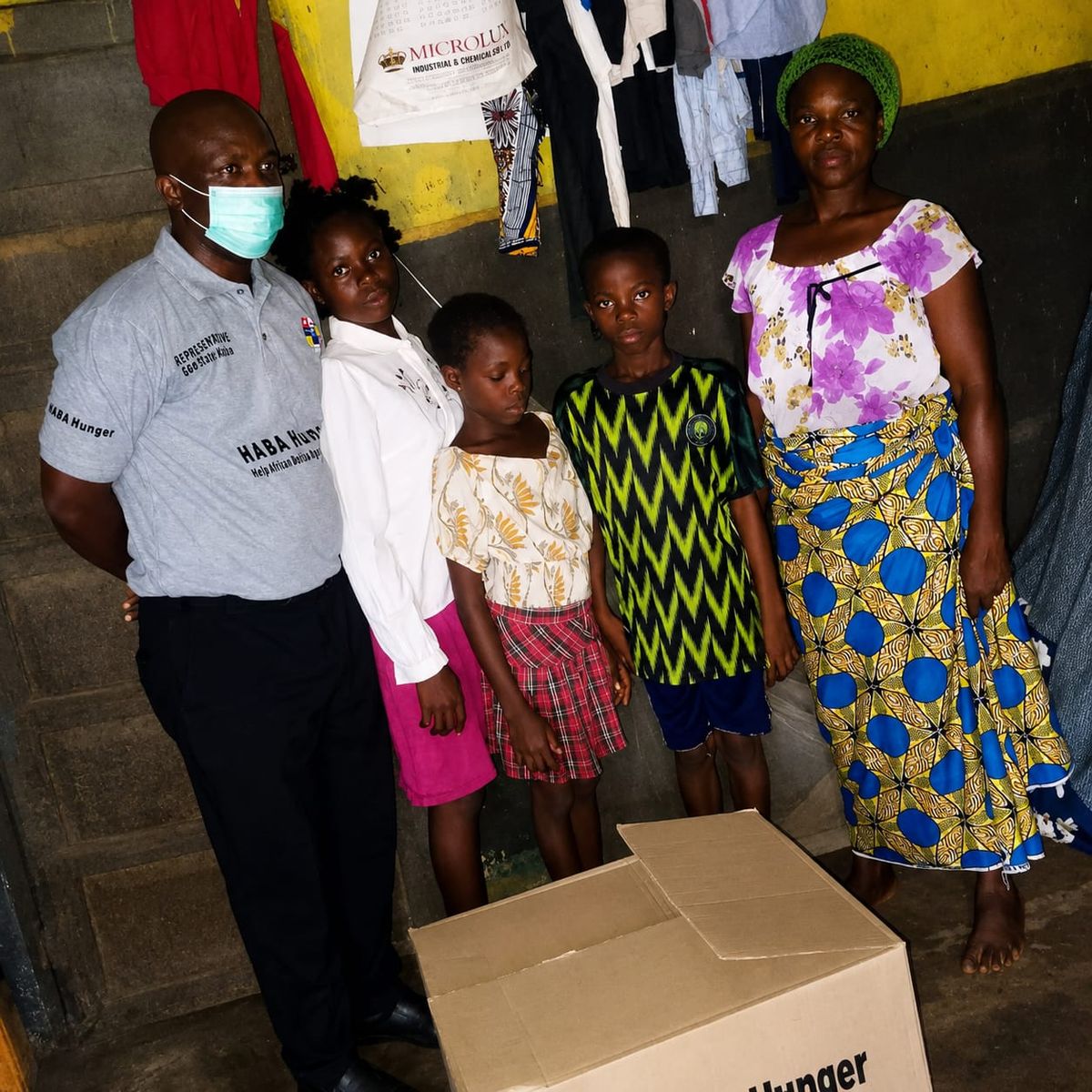 HABA Hunger field team distributing rapid-response food supplies to crisis-affected families in East Africa